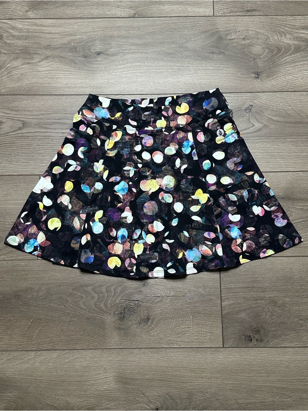 Dona Jo 15" High Rise Tennis Golf Skirt Skort Multicolor Black Blue Size Medium